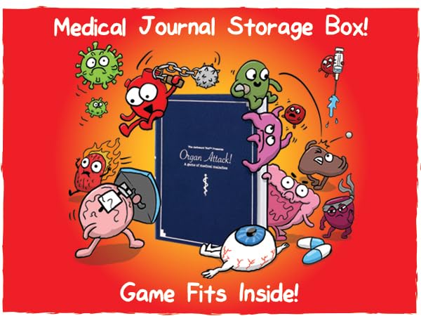 The Awkward Yeti Organ Attack game night table ready for group play.