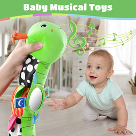 AWOTOY caterpillar toy height measurement ruler on belly for growth checks.
