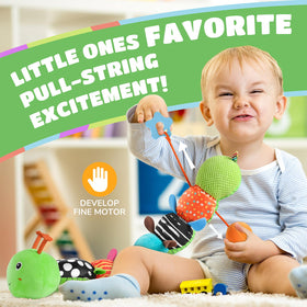 AWOTOY caterpillar toy with mirror supports tummy time exploration.