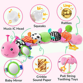 AWOTOY Caterpillar crinkle textures providing tactile stimulation