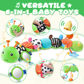 AWOTOY caterpillar mirror aids self-discovery during tummy time