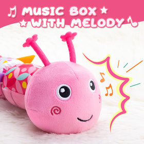 AWOTOY Caterpillar pink body—colorful textures encourage tactile exploration