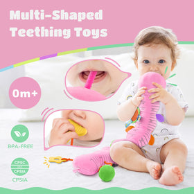 AWOTOY Caterpillar pull-string area encouraging grabbing and motor play