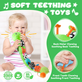 AWOTOY caterpillar pull-strings encourage reaching and hand-eye coordination