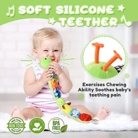 AWOTOY plush fabric is soft and BPA-free for safe newborn cuddling.