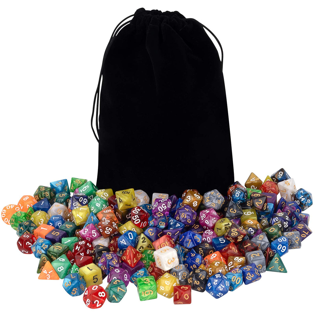 Awpeye black flannel bag pairs with the 25-set dice for easy transport.