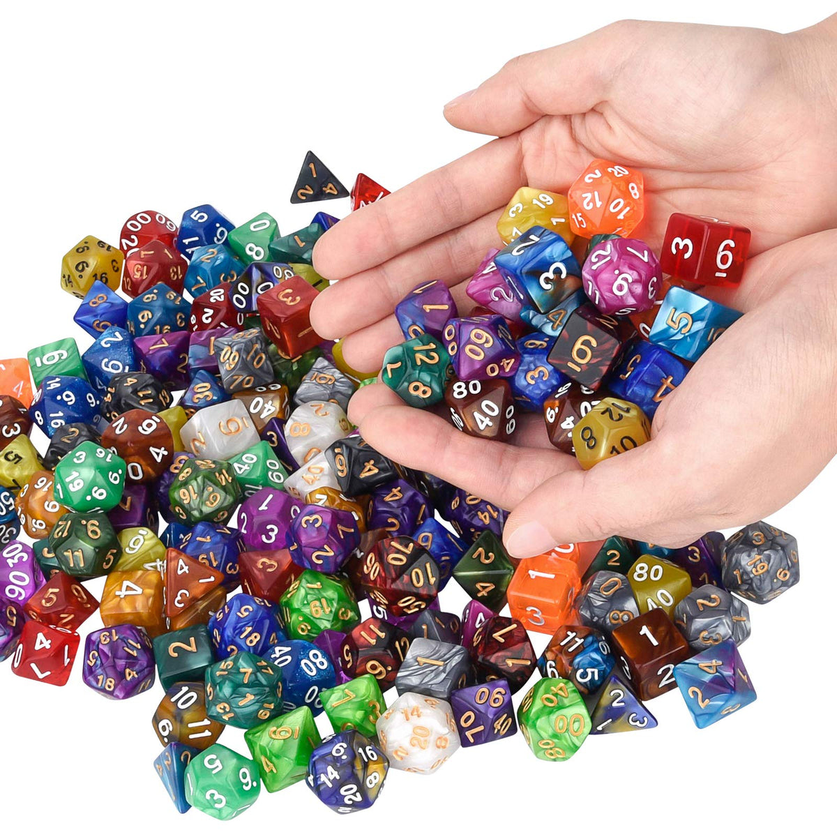 Awpeye dice boast bold gold, black, and white lettering for quick reads.