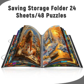 Fits most 1000-piece puzzles up to 28.3 by 20.5 inches in AWSL storage folder.