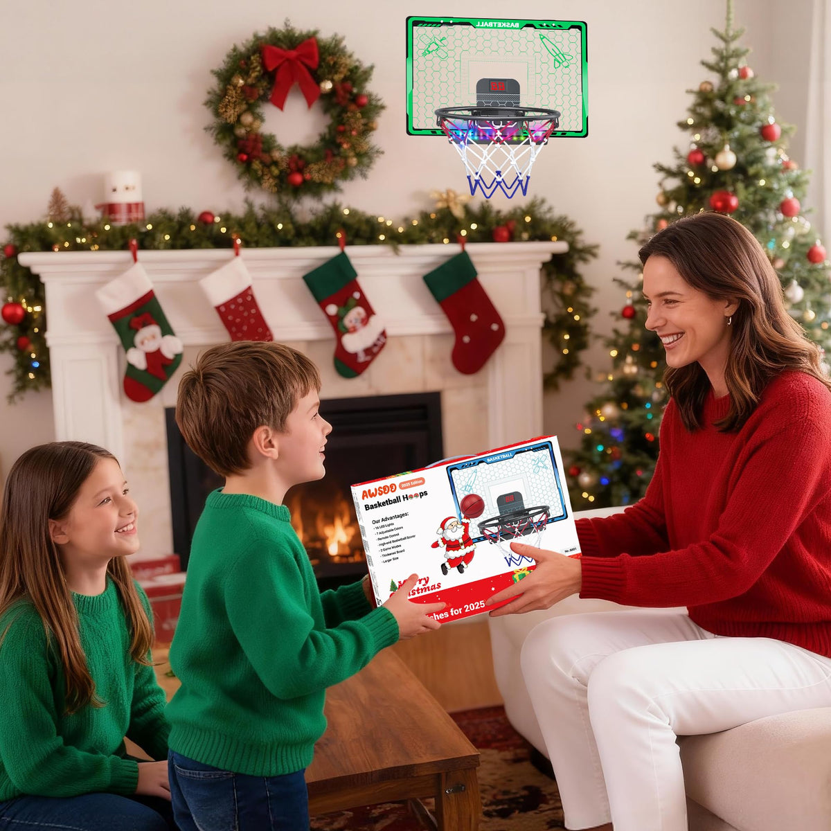 Awsoo green hoop brightens any room for joyful family game nights