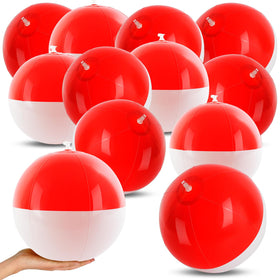 AXBMM beach ball 12-inch red and white cartoon design, ideal for pool games