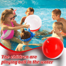 AXBMM red-white beach ball on sand, great for outdoor decor