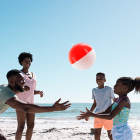 AXBMM durable kids' beach ball for splashy pool and backyard fun.