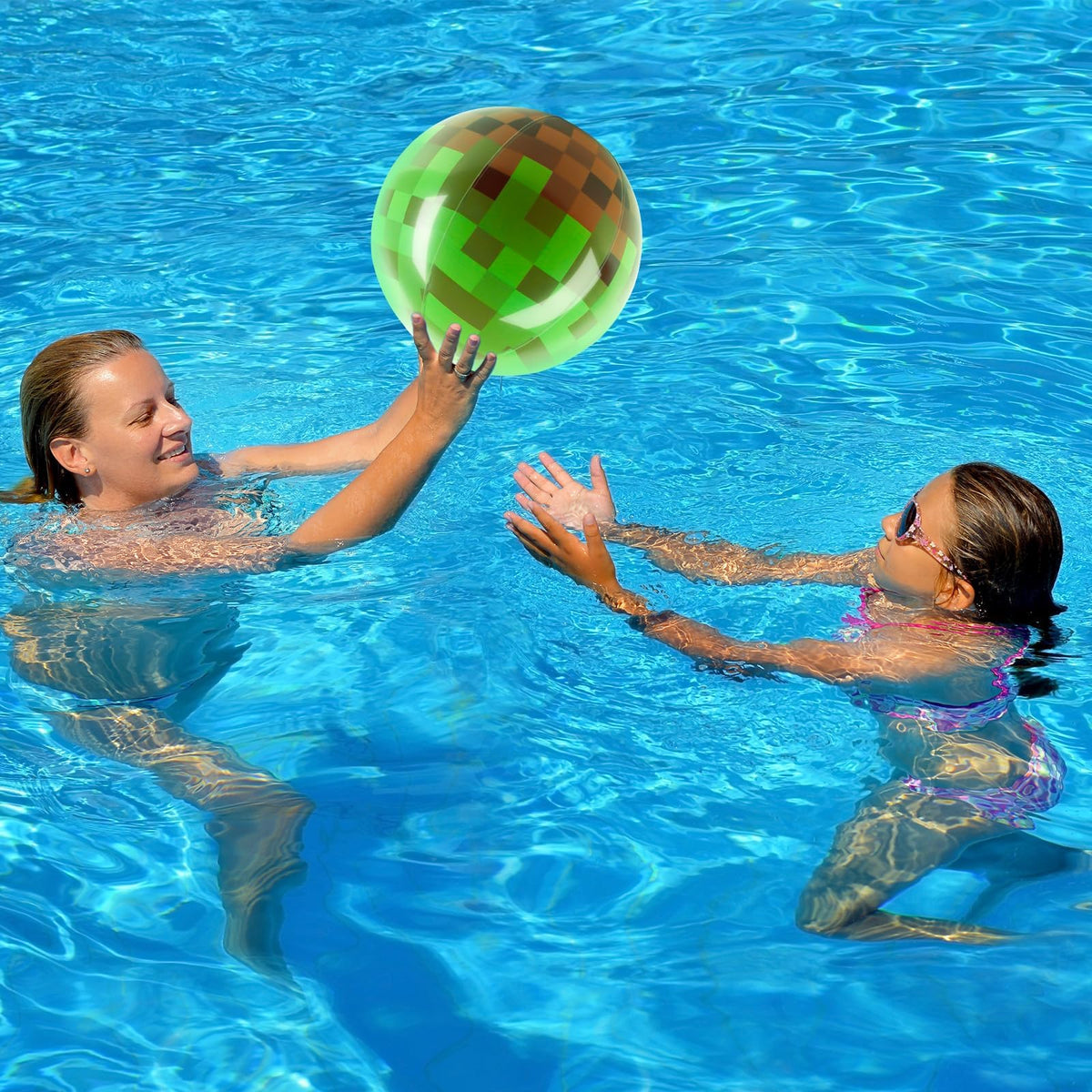 AXBMM green pixel beach ball ideal as a gift or party favor