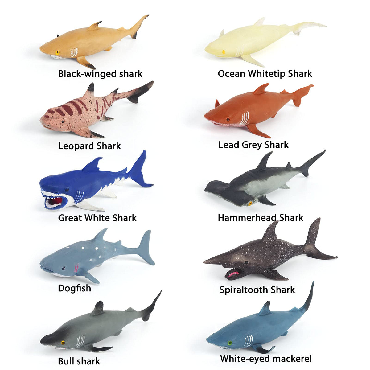 Axbotoy bull shark 8in—durable rubber bath toy for water play