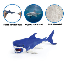 Axbotoy hammerhead shark 8in—stretchy, floatable bath toy