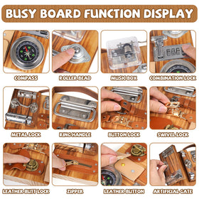 AXEARTE Busy Board locks supporting practical life skills and independence