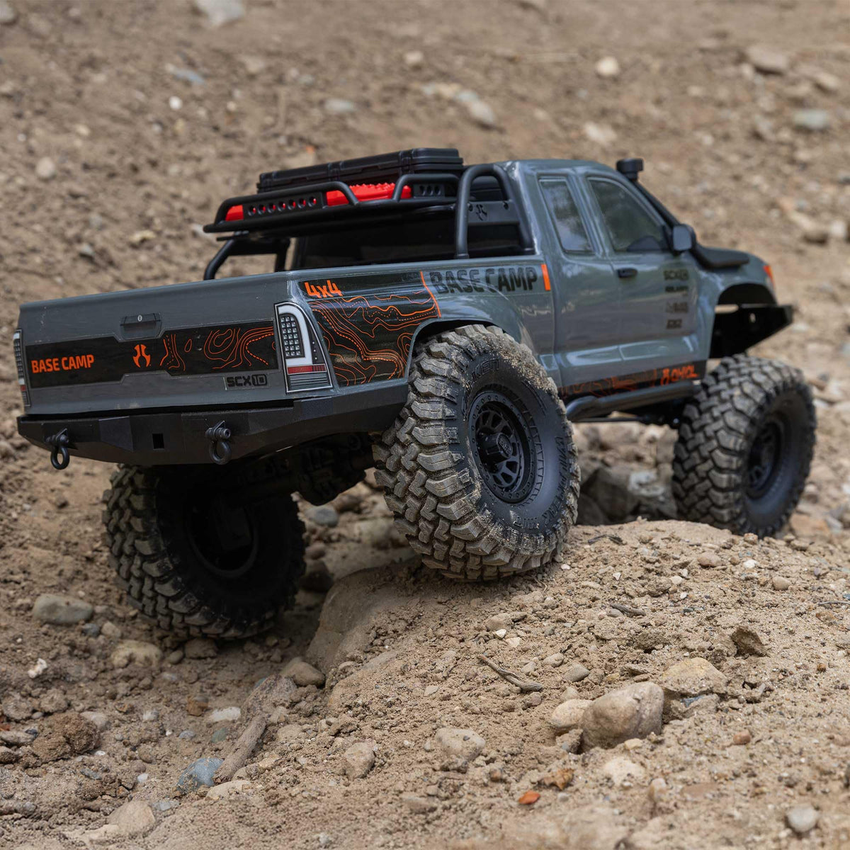 Axial AXI-1375T2 Base Camp interior reveals scale cabin details for realism