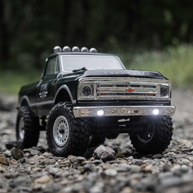 Axial RC Truck 1967 C10 wheels and tires optimized for grip.