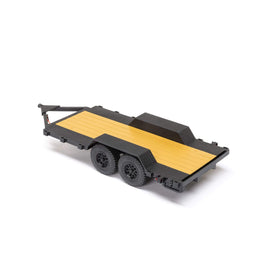Axial SCX24 trailer front view with hitch highlights compatibility.