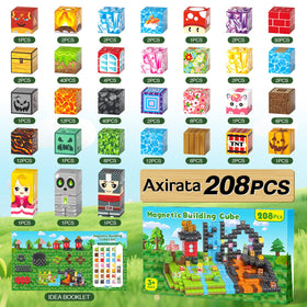 Axirata river-world blocks inspire cooperative builds by the water.