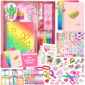 Axirata DIY Journal Kit for Girls front cover inviting creativity and gifting.