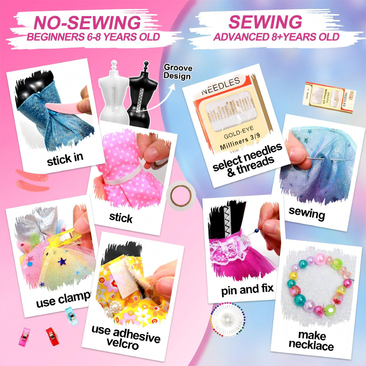 Axirata fabric templates and sewing tools boost DIY outfits.