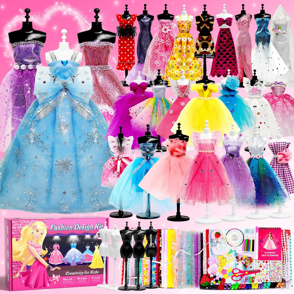 Axirata fashion designer kit sketchbook inspires creative outfits.