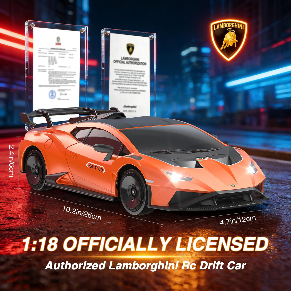 Axirata Lamborghini RC car kid playing with family activity.
