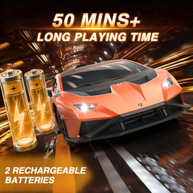 Axirata Lamborghini RC car LED headlights for night play.