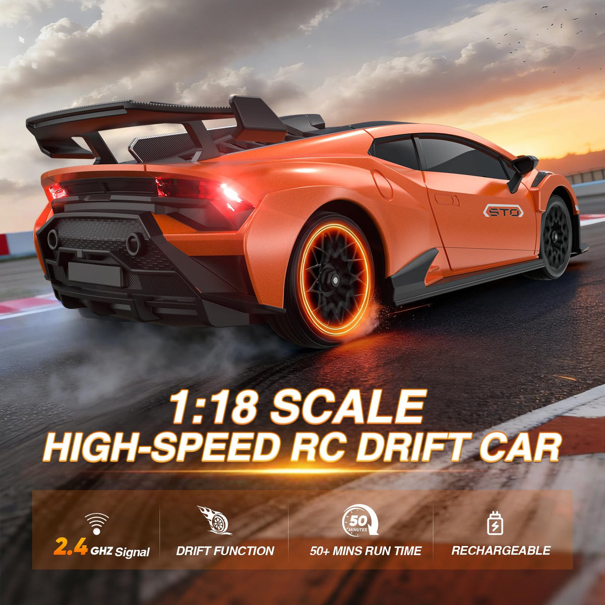 Axirata Lamborghini RC car rear view showing authentic branding.