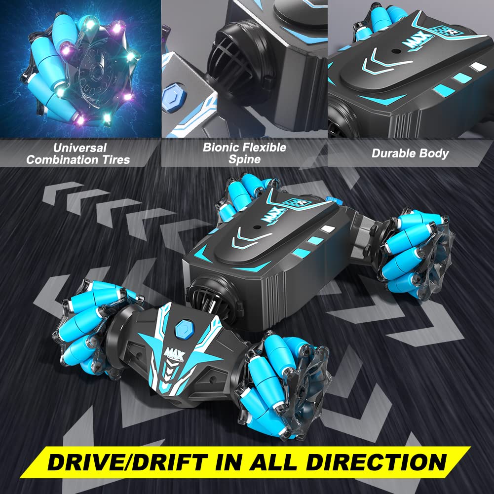 Axirata lights, music and spray create dynamic effects during play.