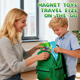 Axirata mini magnetic tiles on a compact play base encouraging open-ended creativity.