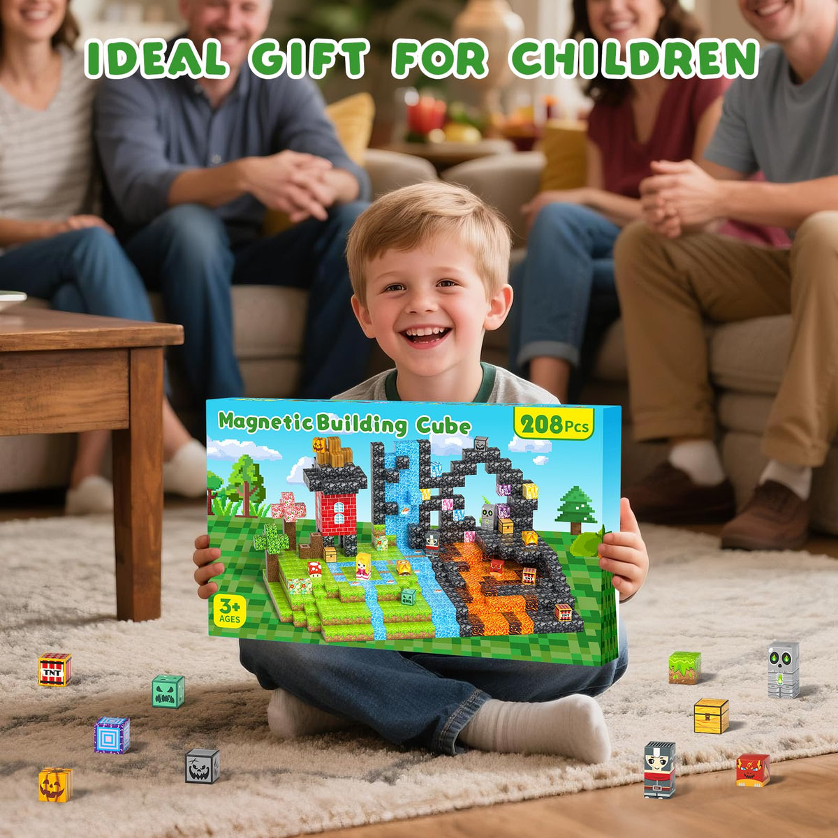 Axirata storage bag and idea booklet organize playtime.