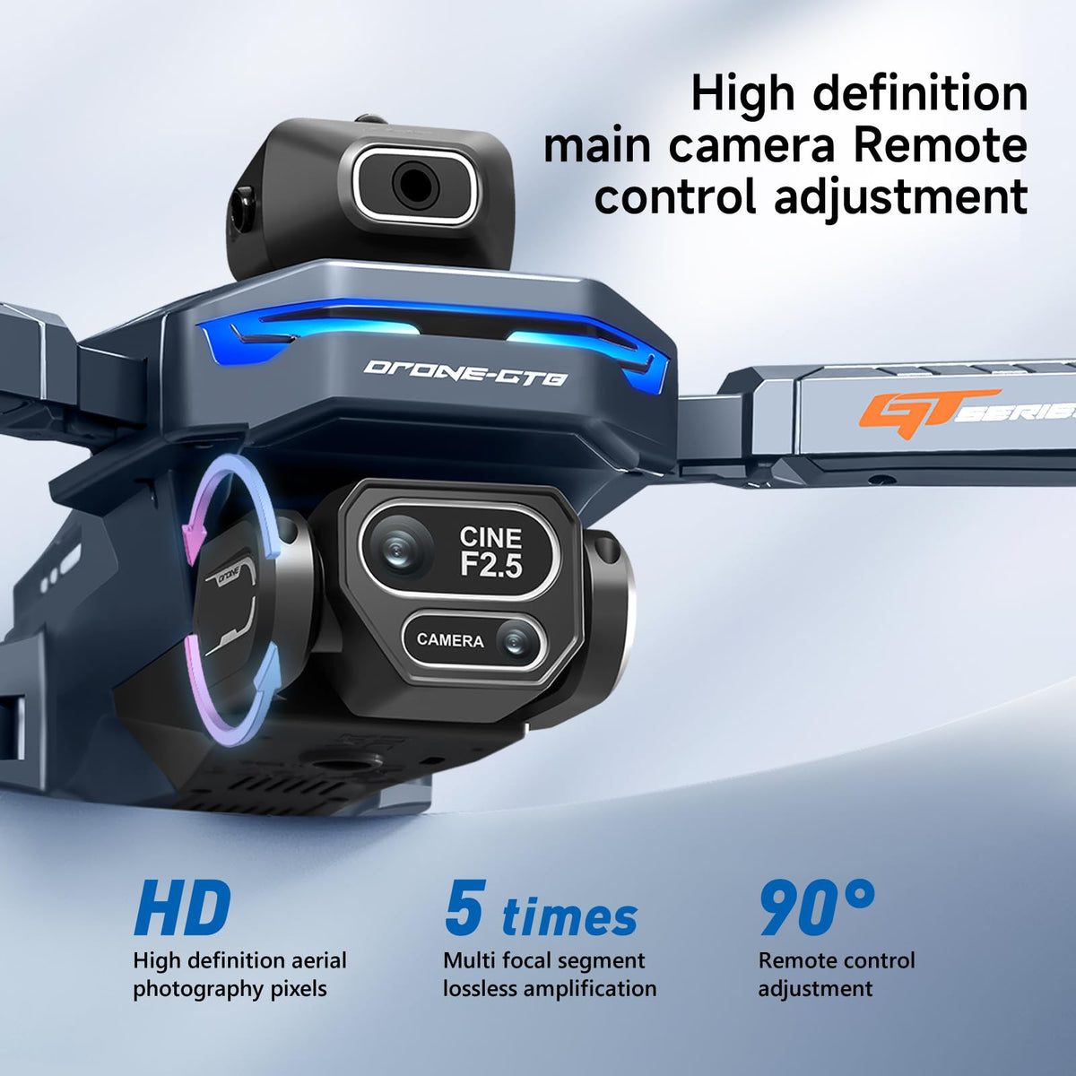 AXNEN mini drone 4K camera with wide-angle lens and EIS stabilization