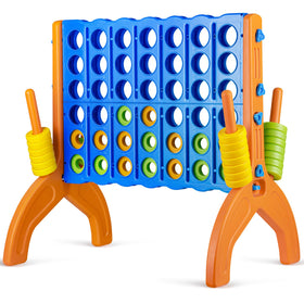 Ayeboovi giant 4-in-a-row setup shown outdoors for large-group play