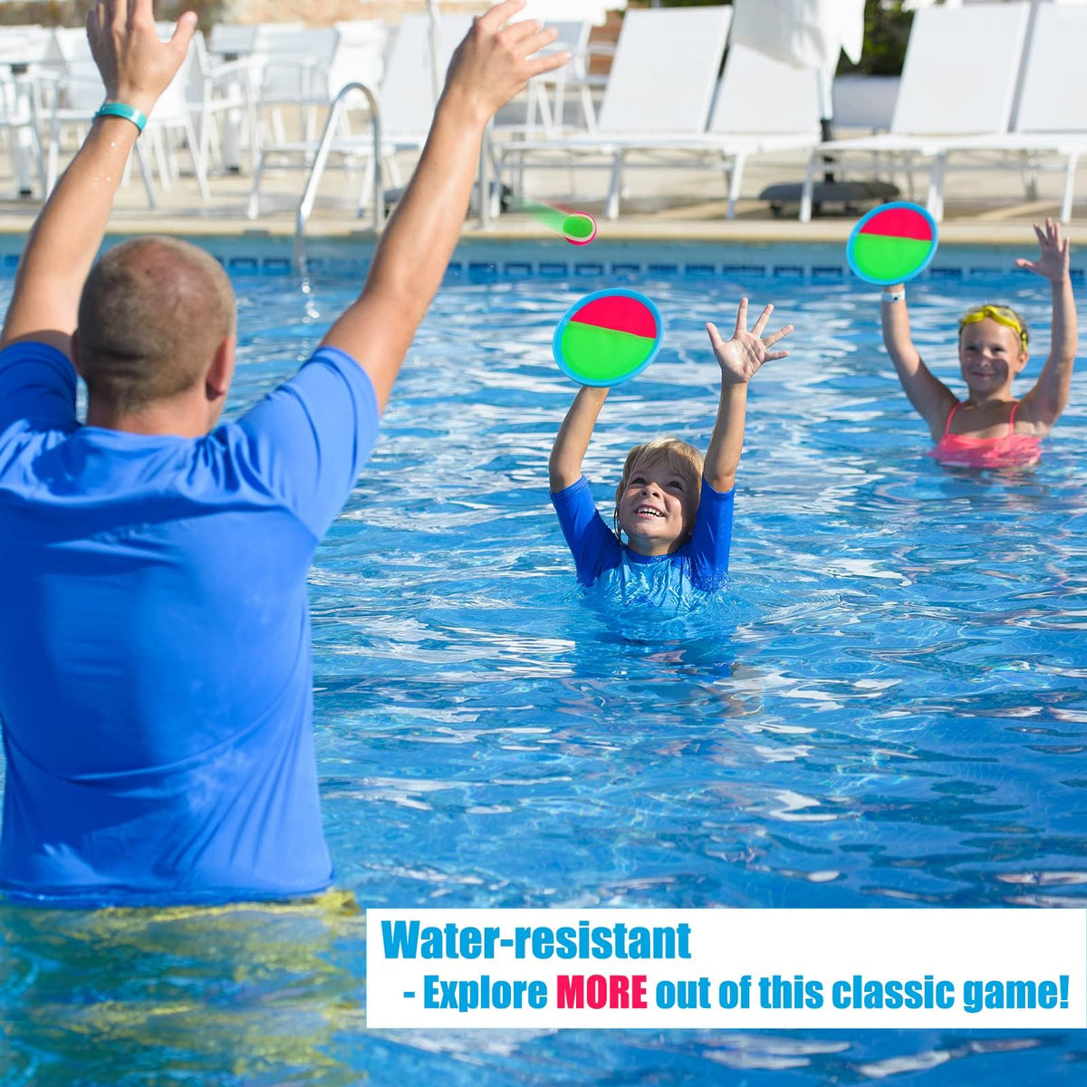 Beach scene with Ayeboovi set, ideal for sunny day entertainment.