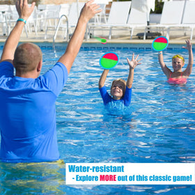 Beach scene with Ayeboovi set, ideal for sunny day entertainment.