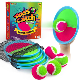 Ayeboovi Toss and Catch paddles in outdoor use, durable for kids and adults.