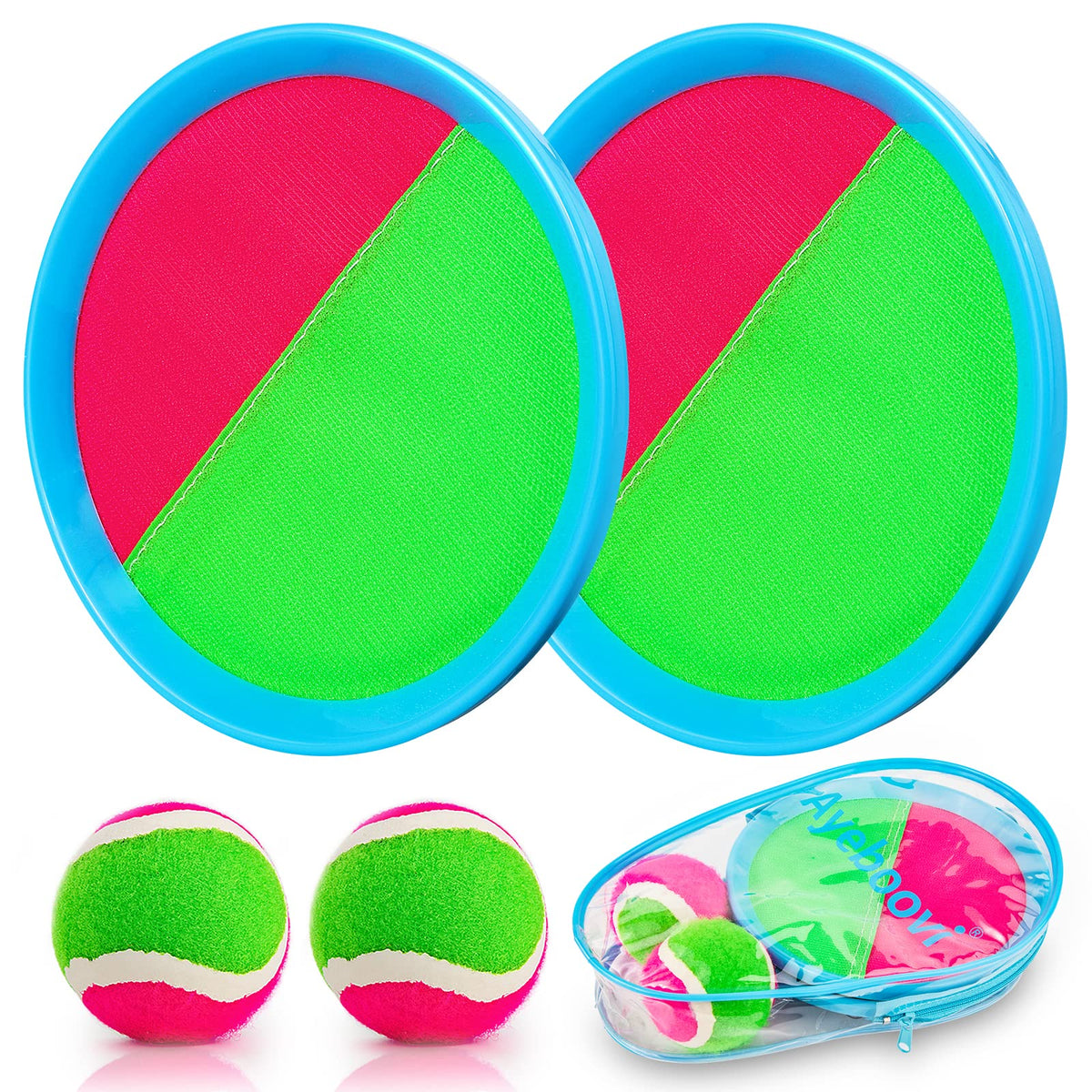 Ayeboovi toss and catch paddles for active backyard play and safe grip.