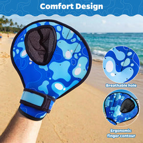Ayeboovi beach-friendly gloves boost hand-eye coordination during outdoor games