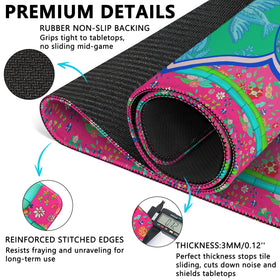 ayehsdogsn mahjong mat with 3mm foam reduces tile noise for calmer play