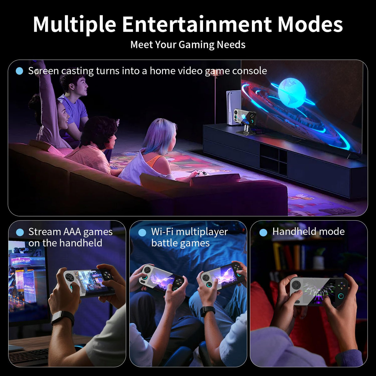 Ayhgicxt RG476H connectivity with Wi Fi and Bluetooth for multiplayer.