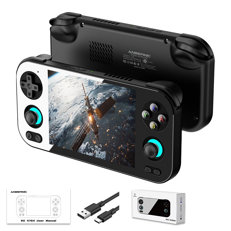 Ayhgicxt RG476H front view for portable retro gaming.
