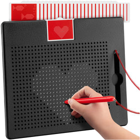 AYNAT FUN large magnetic drawing board with beads for mess-free play