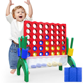 Aywewii giant 4-in-a-row game assembly for easy setup outdoors.