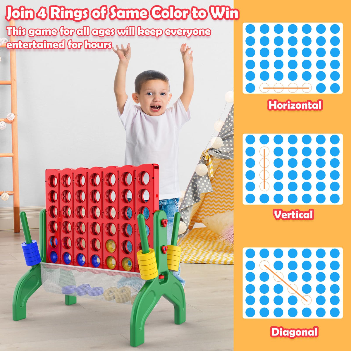 Aywewii 22.4-inch height supports kid-friendly gameplay outdoors.