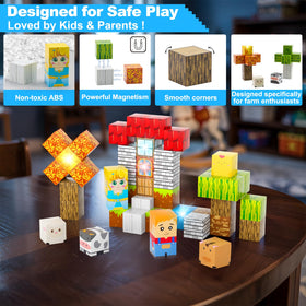 Two kids build together with Aywewii blocks, encouraging cooperation