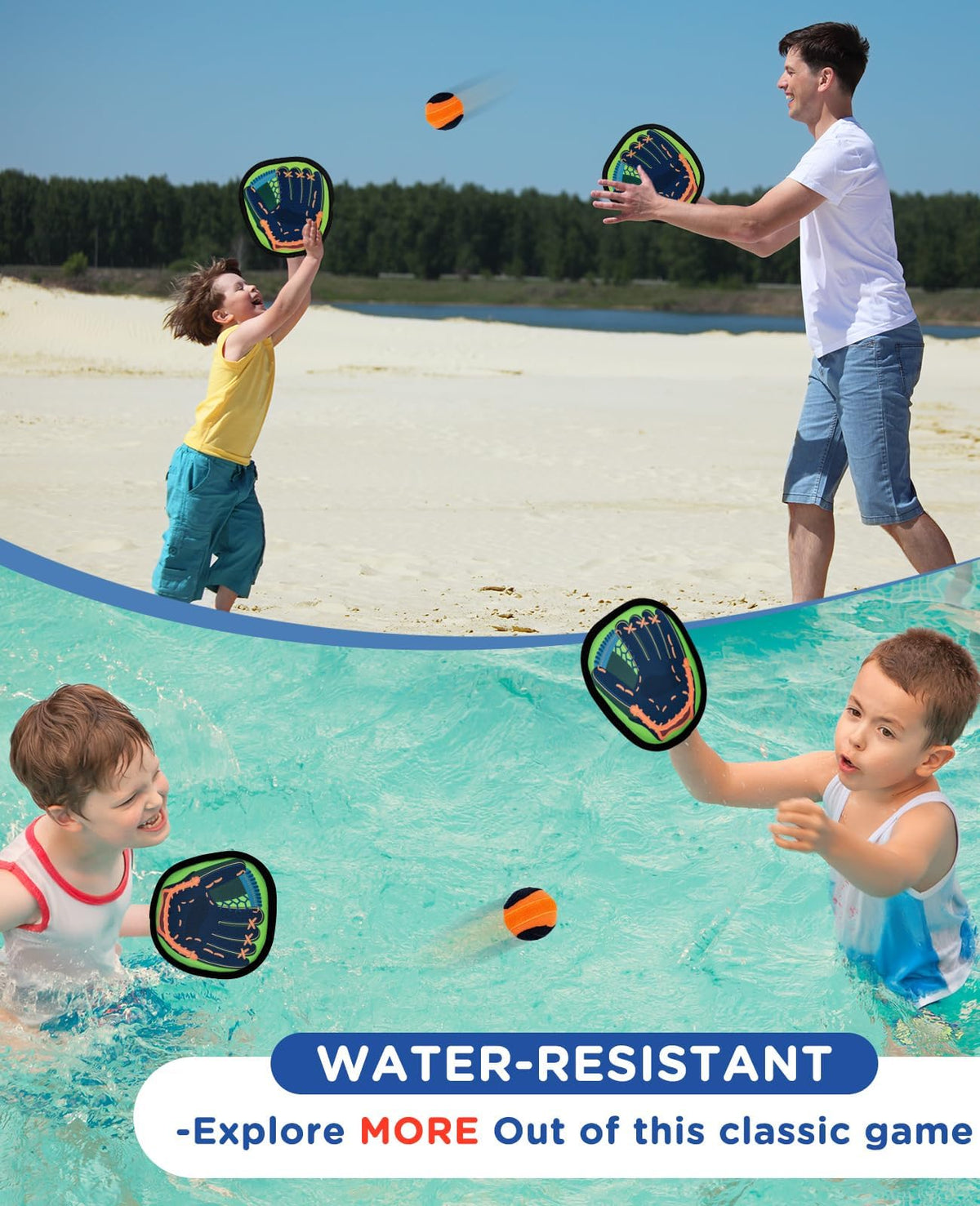 Child throws with Aywewii paddles during playtime