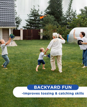Outdoor lawn play with Aywewii Toss and Catch game