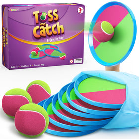 Aywewii Toss and Catch set with durable paddles, ideal for beach play and active family fun